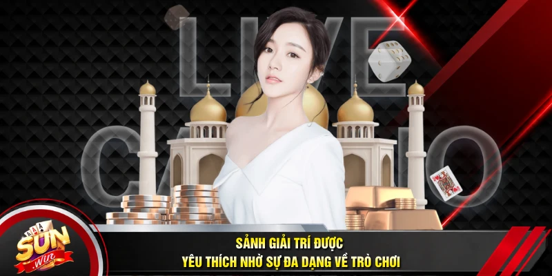 Sảnh giải trí được yêu thích nhờ sự đa dạng về trò chơi